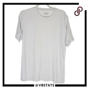 UNTUCKIt Men's Ultrasoft Crew Neck Cotton Short Sleeve T-Shirt White Size Medium